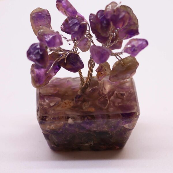 Mini Gemstone Tree On Orgonite Base - Amethyst (15 stones) - Image 5