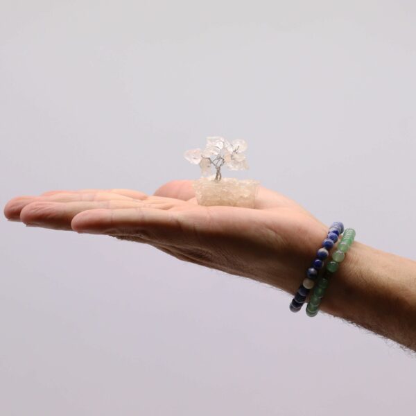 Mini Gemstone Tree On Orgonite Base - Rock Quartz (15 stones) - Image 3