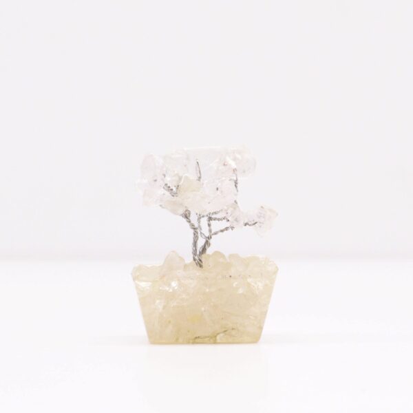 Mini Gemstone Tree On Orgonite Base - Rock Quartz (15 stones) - Image 4