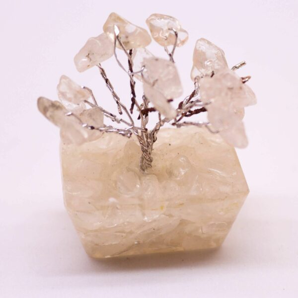 Mini Gemstone Tree On Orgonite Base - Rock Quartz (15 stones) - Image 5