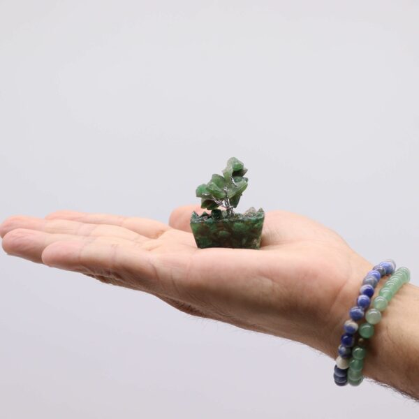 Mini Gemstone Tree On Orgonite Base - Green Aventurine (15 stones) - Image 3