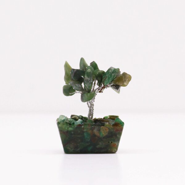 Mini Gemstone Tree On Orgonite Base - Green Aventurine (15 stones) - Image 4