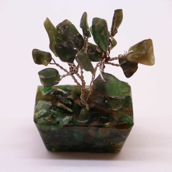 Mini Gemstone Tree On Orgonite Base - Green Aventurine (15 stones) - Image 5