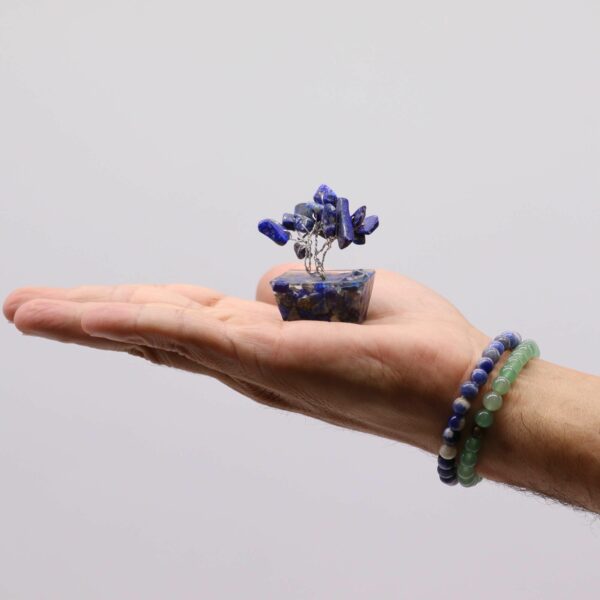 Mini Gemstone Tree On Orgonite Base - Sodalite (15 stones) - Image 3