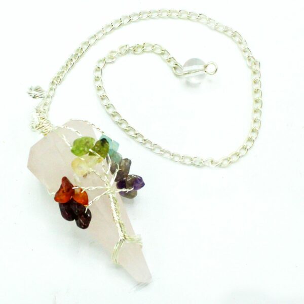 Magic Pendulum - Seven Chakra - Rose Quartz - Image 2
