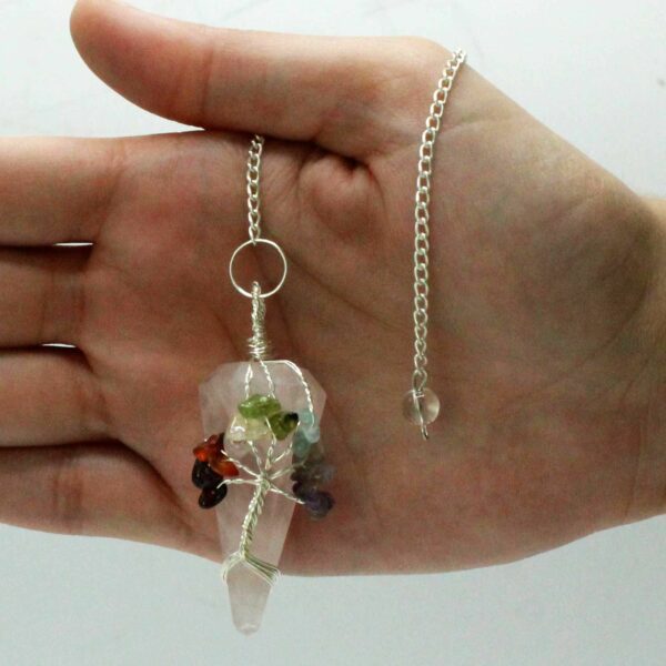 Magic Pendulum - Seven Chakra - Rose Quartz - Image 3