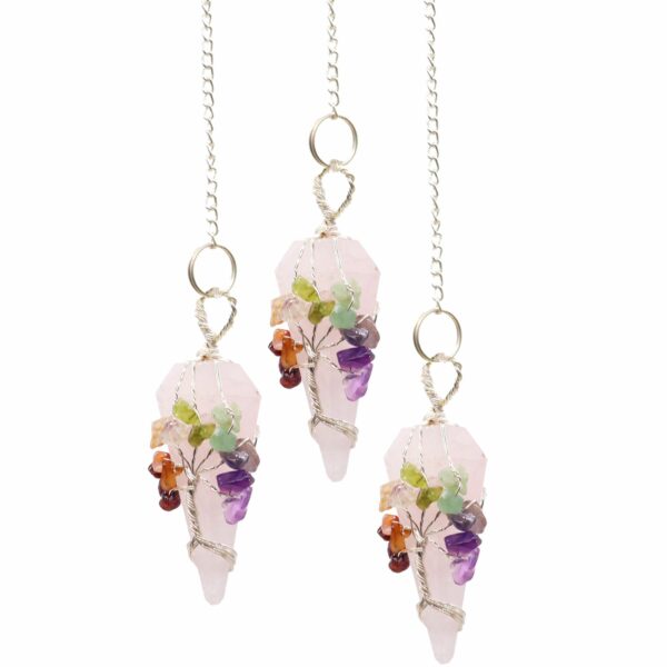 Magic Pendulum - Seven Chakra - Rose Quartz - Image 4