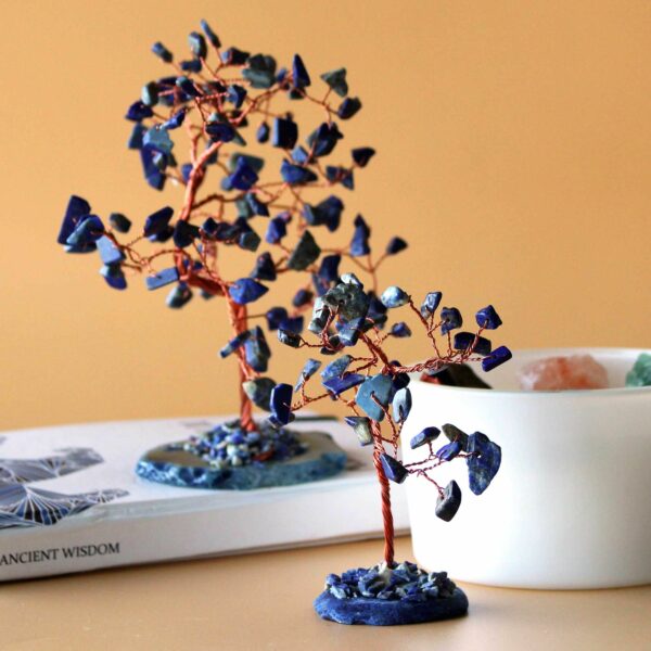Gemstone Tree - Sodalite on Blue Agate Base (35 stones) - Image 2