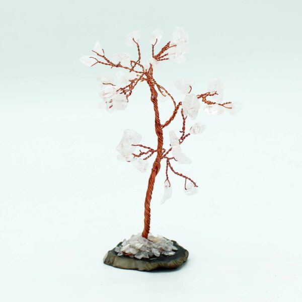 Gemstone Tree - Rock Quartz on Black Agate Base (35 stones) - Image 3