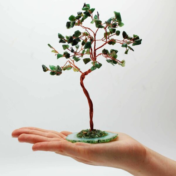 Lrg Gemstone Tree - Green Aventurine on Green Agate Base (100 stones) - Image 3