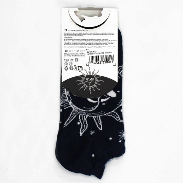 M/L Hop Hare Bamboo Socks Low (7.5-11.5) - Sun and Moon  - Image 3