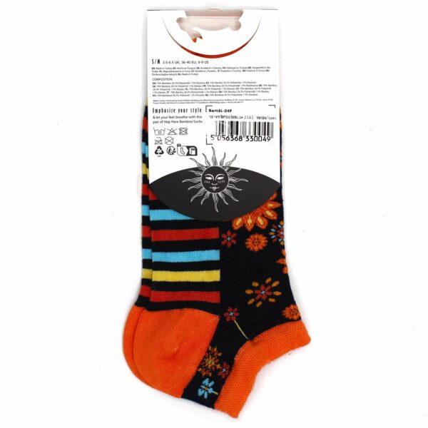 M/L Hop Hare Bamboo Socks Low (7.5-11.5) - Mandala Flowers - Image 3
