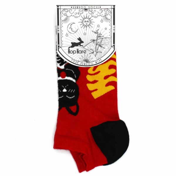 M/L Hop Hare Bamboo Socks Low (7.5-11.5) - Lucky Cat - Image 2