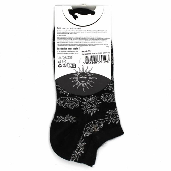 M/L Hop Hare Bamboo Socks Low (7.5-11.5) - Day and Night - Image 3