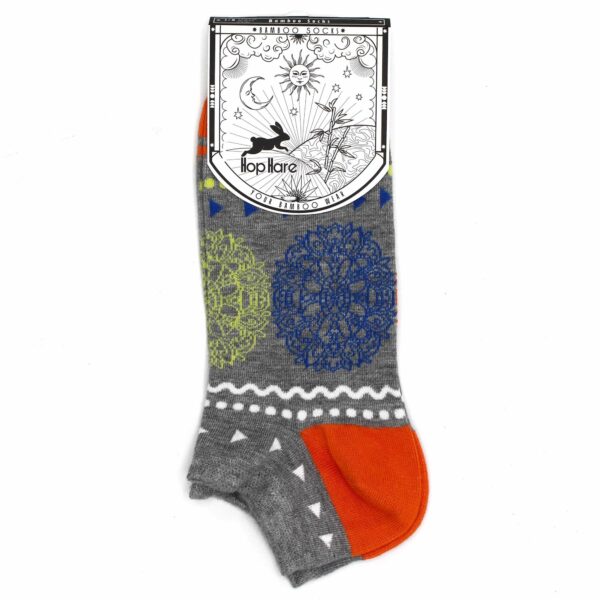 S/M Hop Hare Bamboo Socks Low (3.5-6.5) - Flowers of Life - Image 2