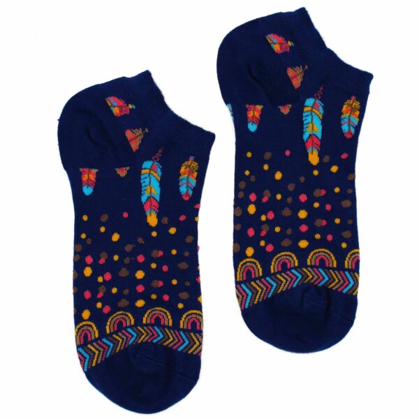 S/M Hop Hare Bamboo Socks Low (3.5-6.5) - Indian Feathers - Image 4