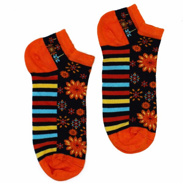 S/M Hop Hare Bamboo Socks Low (3.5-6.5) - Mandala Flowers - Image 2