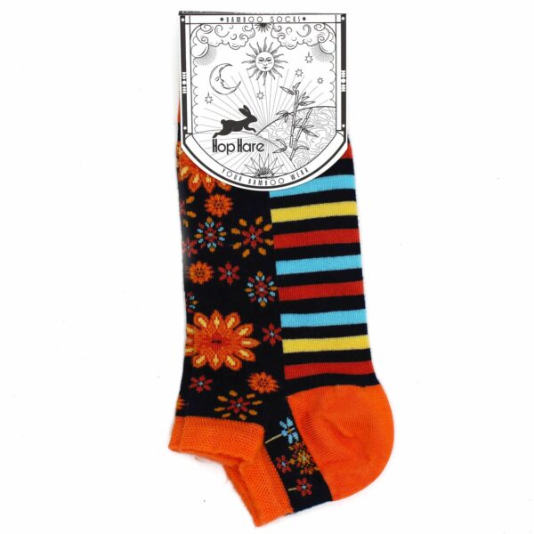 S/M Hop Hare Bamboo Socks Low (3.5-6.5) - Mandala Flowers - Image 3