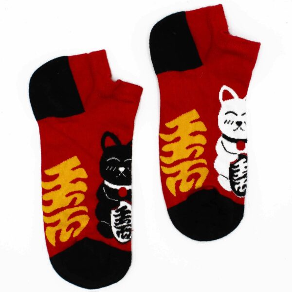 S/M Hop Hare Bamboo Socks Low (3.5-6.5) - Lucky Cat - Image 4