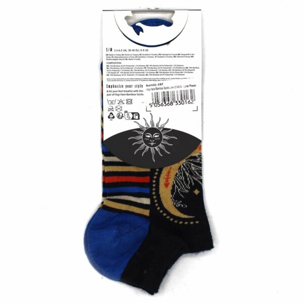 S/M Hop Hare Bamboo Socks Low (3.5-6.5) - Lunar Phases - Image 3