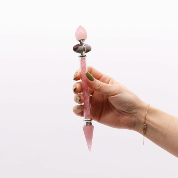 Shiva Lingam Magic Wand - Rose Quartz - Love - Image 3