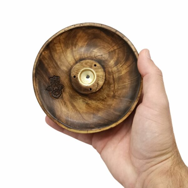 Incense Stick & Cone Burner Disc - Hamsa - Image 2
