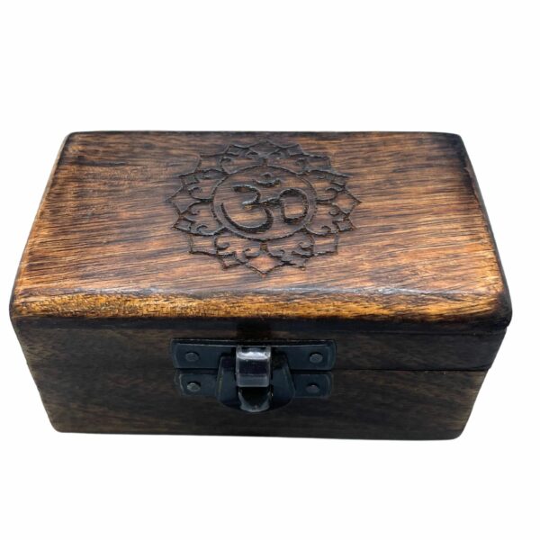 Wooden Pill Box 9x5x4cm - Carved Designs - Assorted - Image 3