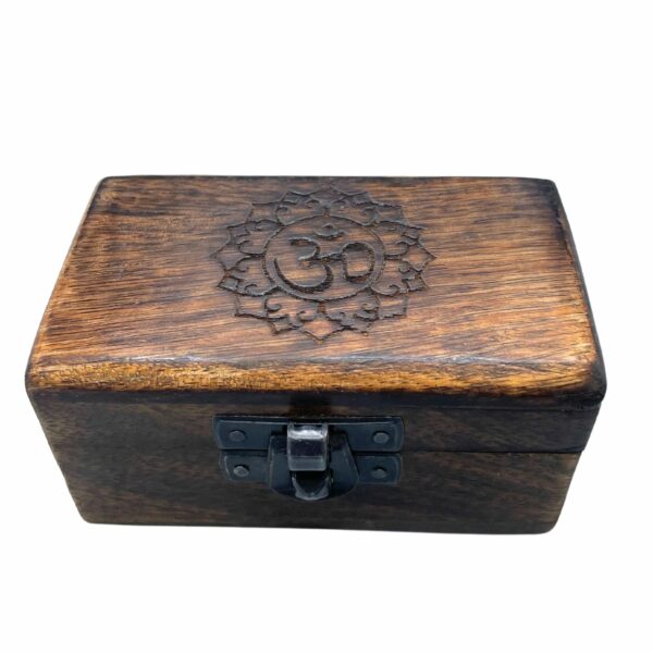 Wooden Pill Box 9x5x4cm - Carved Designs - Assorted - Image 5