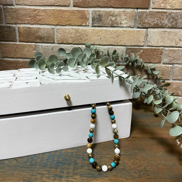 Vintage Deco - Multi Purpose Box - 22x12x10cm -  White Diamonds - Image 3