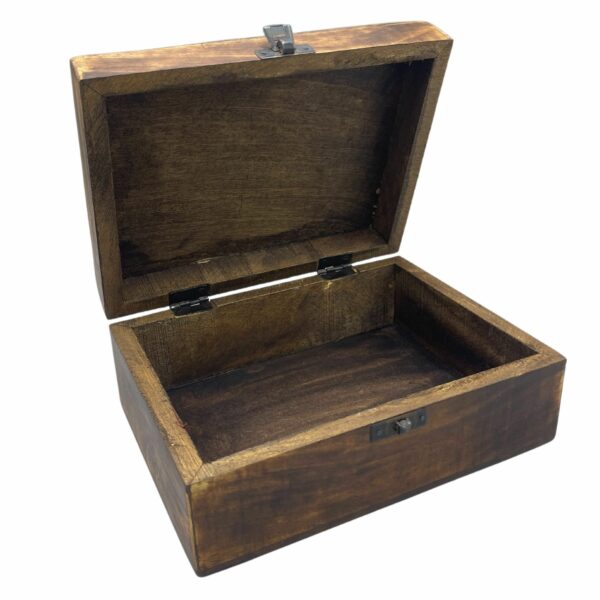 Large Ceramic Glazed Wood Box - 20x15x7.5cm - Red - Image 2