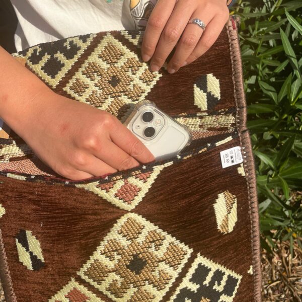 Chocolate Kilim Messenger Festival Bag - Image 3