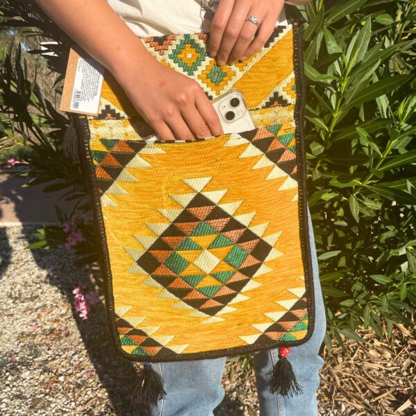 Yellow Kilim Messenger Festival Bag - Image 2