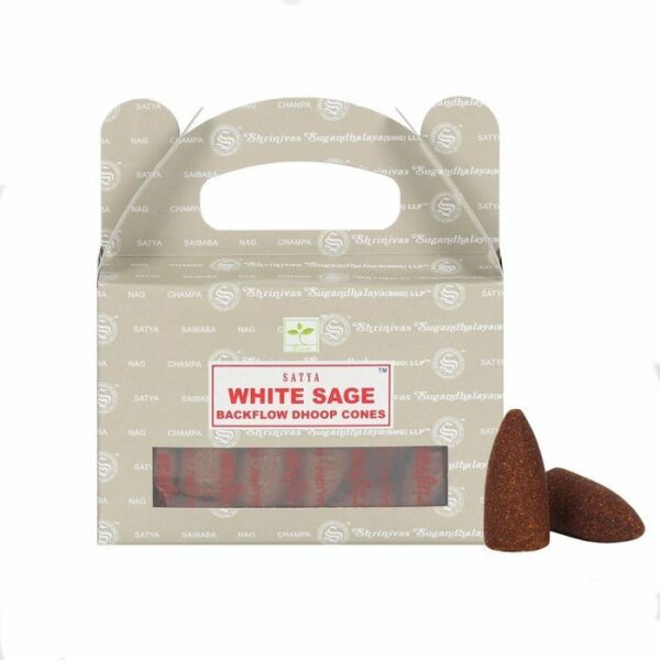 Satya Backflow Dhoop Cones - White Sage (24pcs) - Image 2