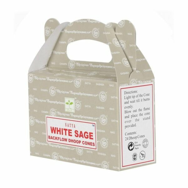Satya Backflow Dhoop Cones - White Sage (24pcs) - Image 3