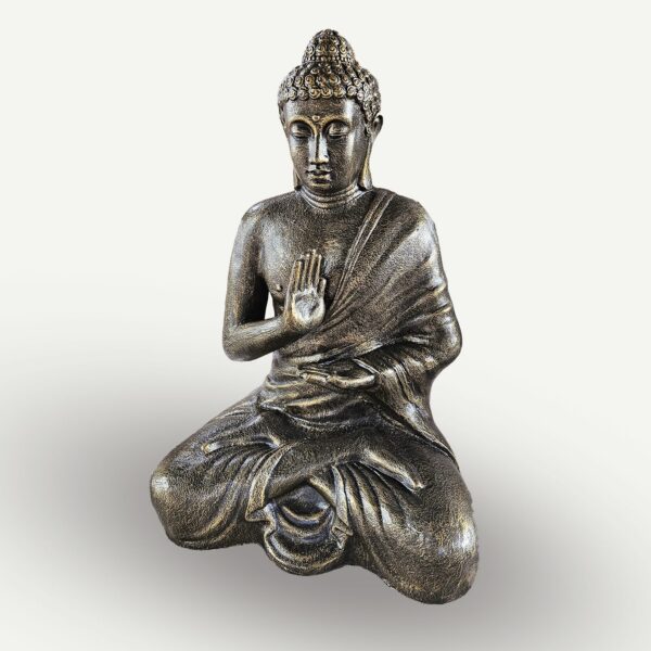 Large Antique Gold Buddha Meditation in Stupa - 1.5m - Image 2