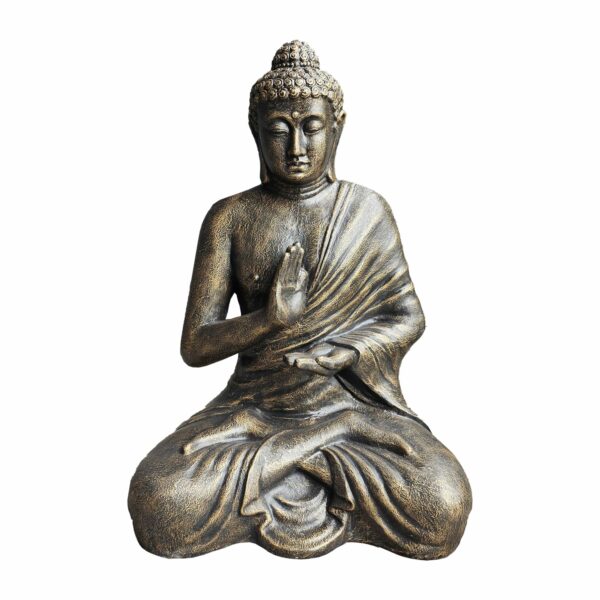 Large Antique Gold Buddha Meditation in Stupa - 1.5m - Image 3