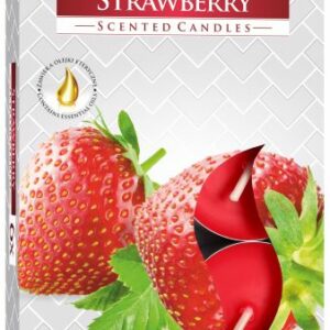 Set of 6 Scented Tealights - Strawberry