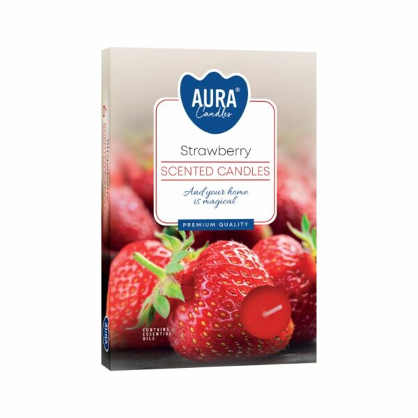 Set of 6 Scented Tealights - Strawberry - Image 2