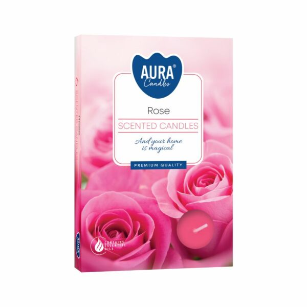 Set of 6 Scented Tealights - Rose - Image 2