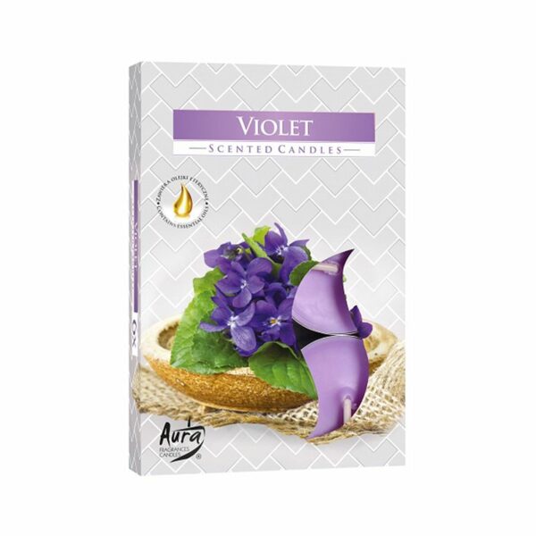 Set of 6 Scented Tealights - Violet - Image 2