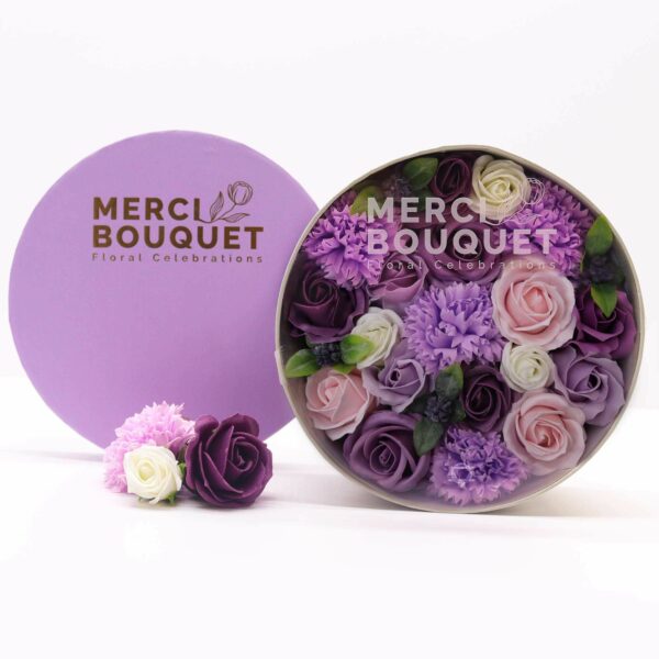 Round Box - Lavender Rose & Carnation - Image 3