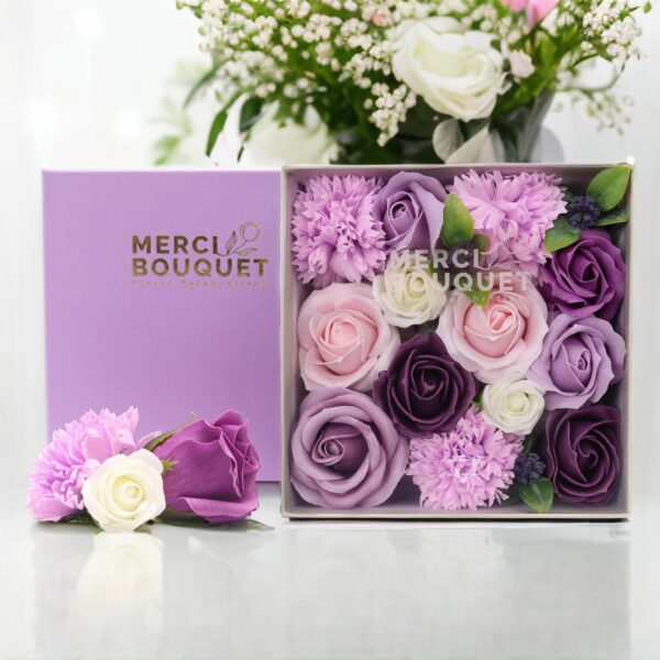 Square Box - Lavender Rose & Carnation - Image 7