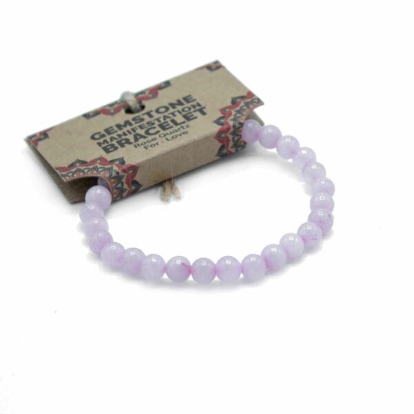 Gemstone Manifestation Bracelet - Rose Quartz - Love - Image 2