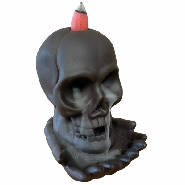 Backflow Incense Burner - Weeping Skull (with light) - Image 3