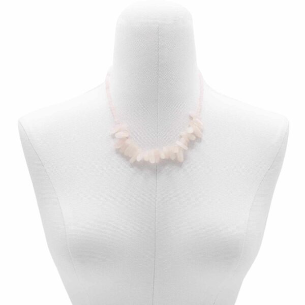 Longstone Gem Necklace - Rose Quartz - Image 2