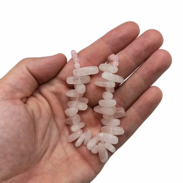 Longstone Gem Necklace - Rose Quartz - Image 4