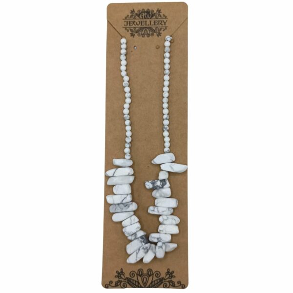Longstone Gem Necklace - White Jasper - Image 3