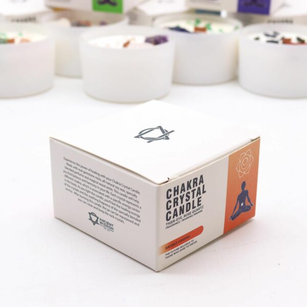 Chakra Crystal Candles - Sacred Chakra - Image 3