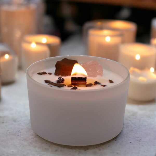 Chakra Crystal Candles - Sacred Chakra - Image 7