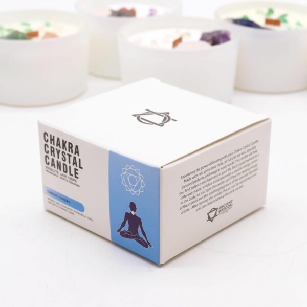 Chakra Crystal Candles - Throat Chakra - Image 3